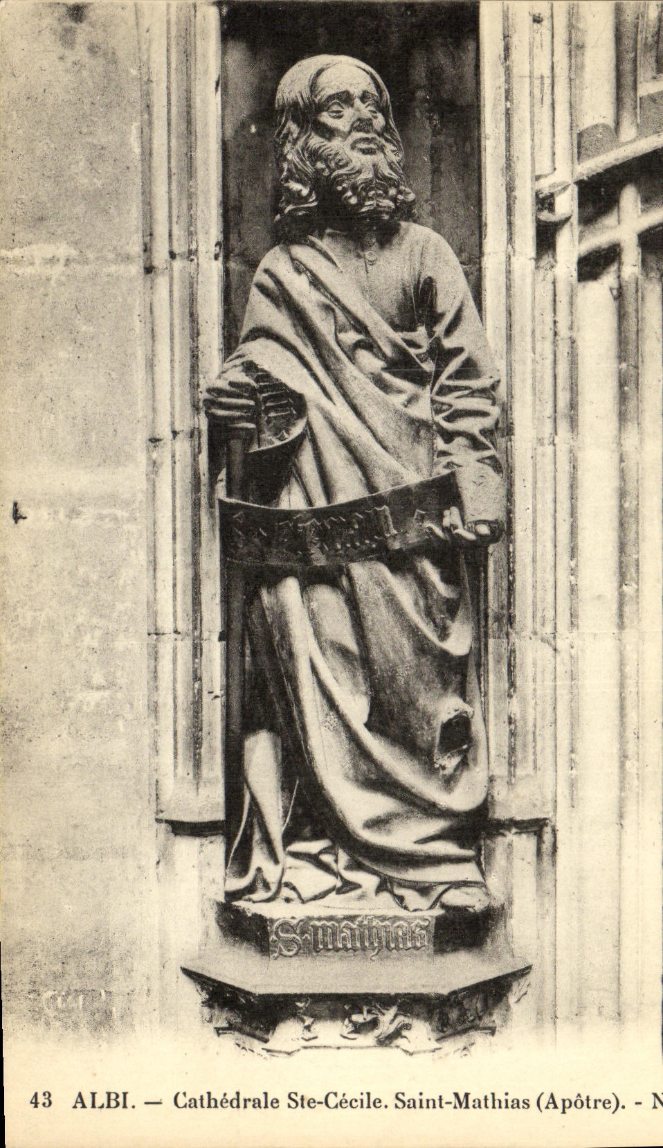 Catedral co de Albi de la POSTAL de la VENDIMIA De Cecile apostol Saint Matias