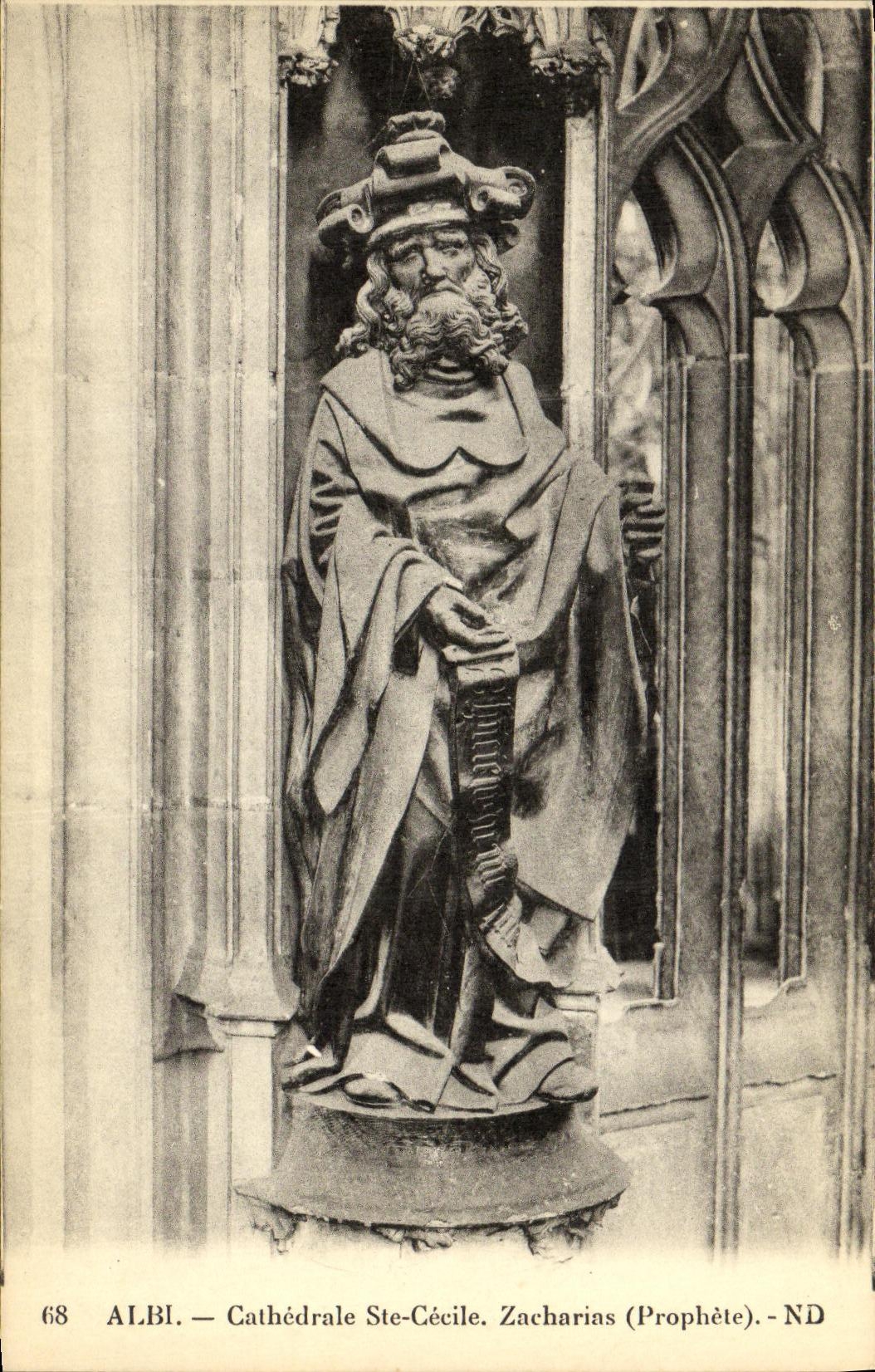 Catedral co de Albi de la POSTAL de la VENDIMIA Profeta de Cecile Zacharias