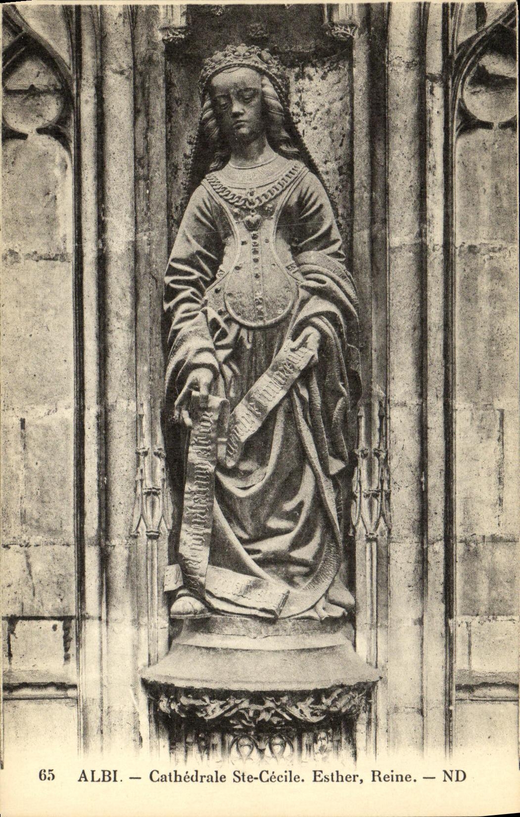 Catedral co de Albi de la POSTAL de la VENDIMIA  Reina de Cecile Esther