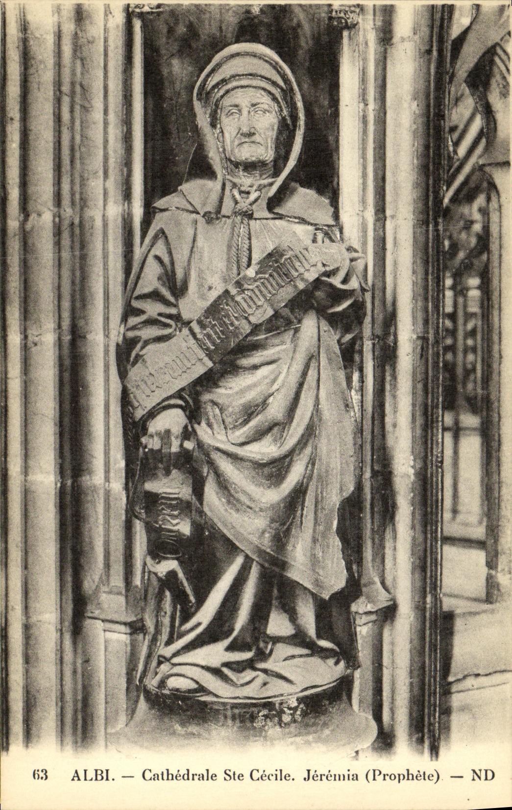 Catedral co de Albi de la POSTAL de la VENDIMIA  Profeta de Cecile Jeremia