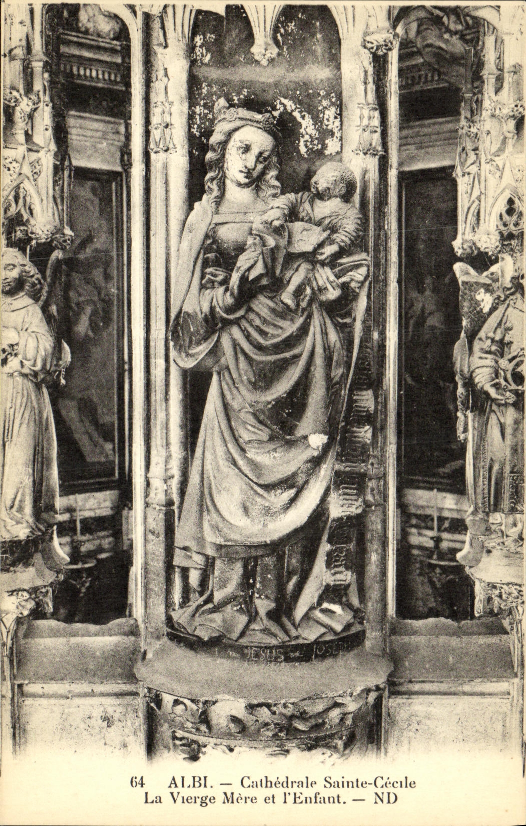 Catedral co de Albi de la POSTAL de la VENDIMIA  Cecile la madre y el L virginales nino