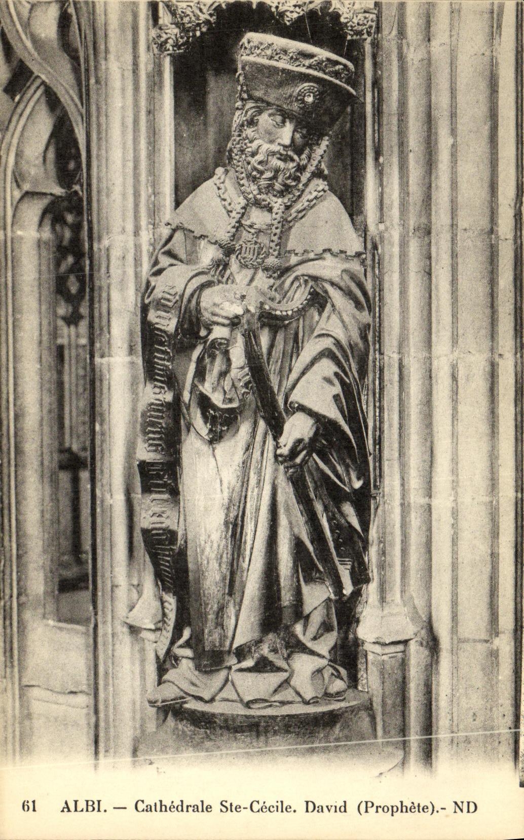 Catedral co de Albi de la POSTAL de la VENDIMIA Cecile David Prophete