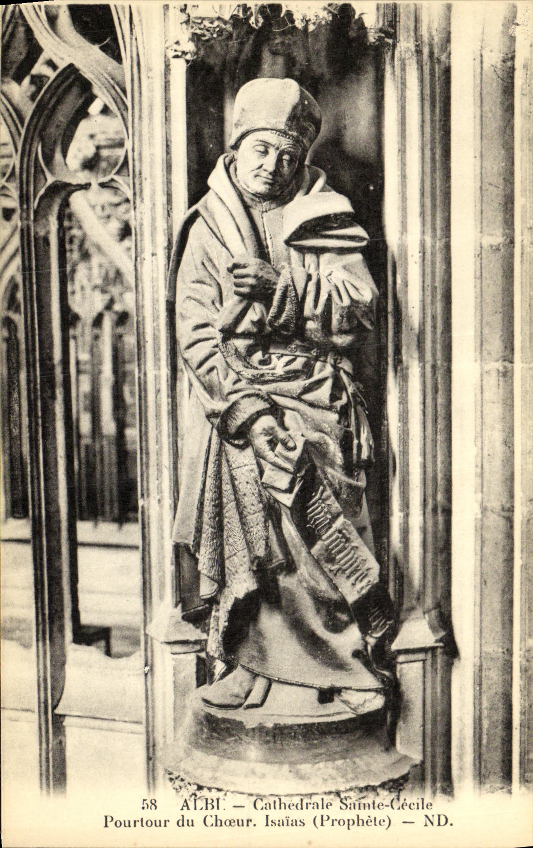 Catedral co de Albi de la POSTAL de la VENDIMIA  Profeta de Cecile Isaias