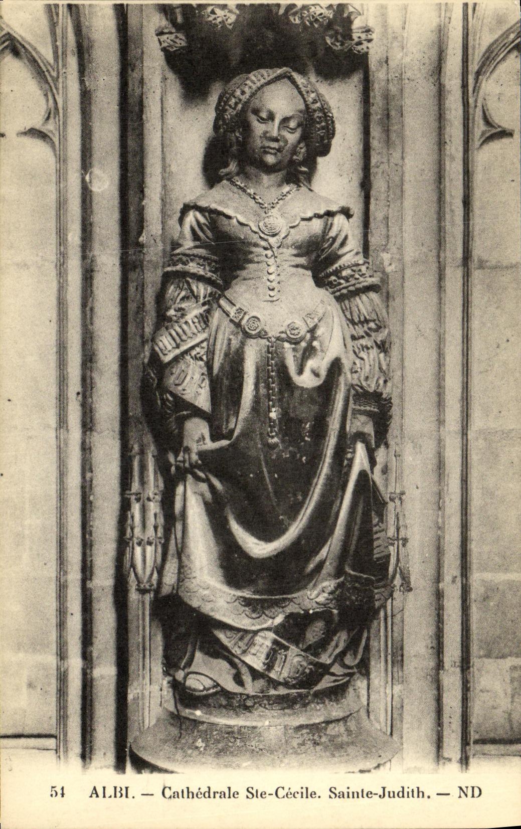 Catedral co de Albi de la POSTAL de la VENDIMIA  Cecile Sainte Judith