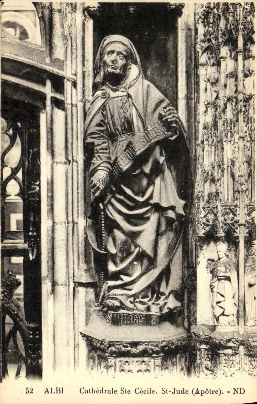 Catedral co de Albi de la POSTAL de la VENDIMIA  Apostol del St Jude de Cecile