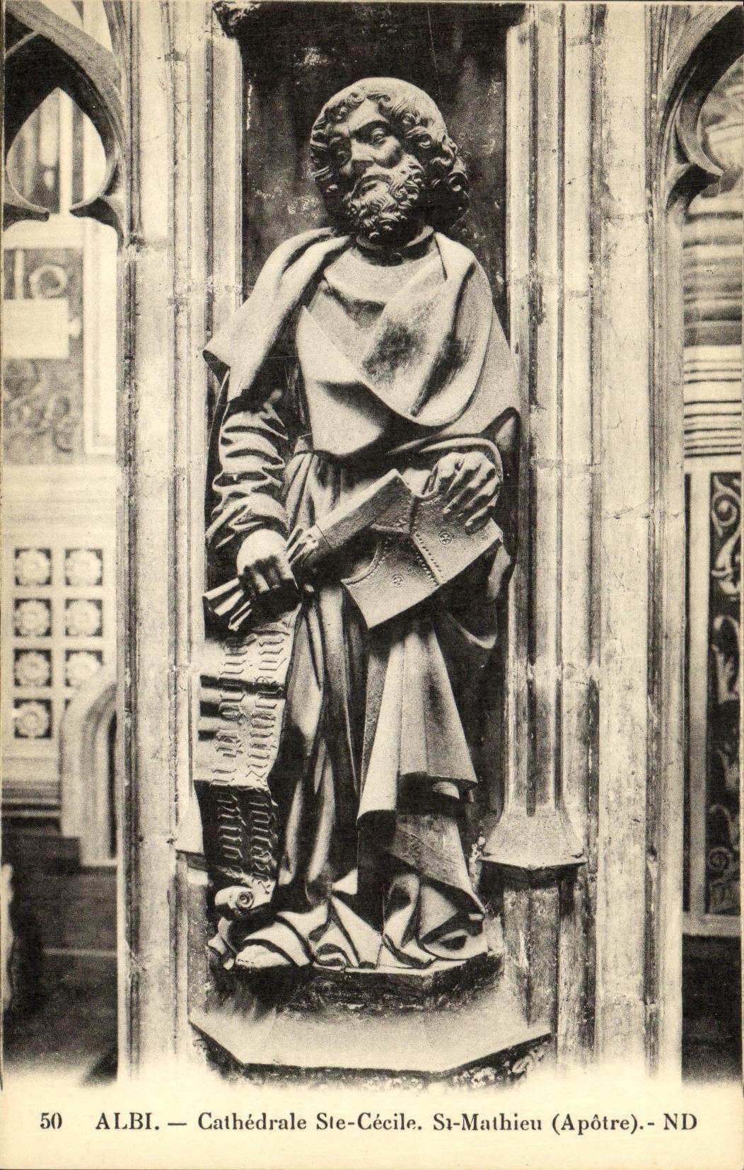 Catedral co de Albi de la POSTAL de la VENDIMIA  Apostol del St Mateo de Cecile
