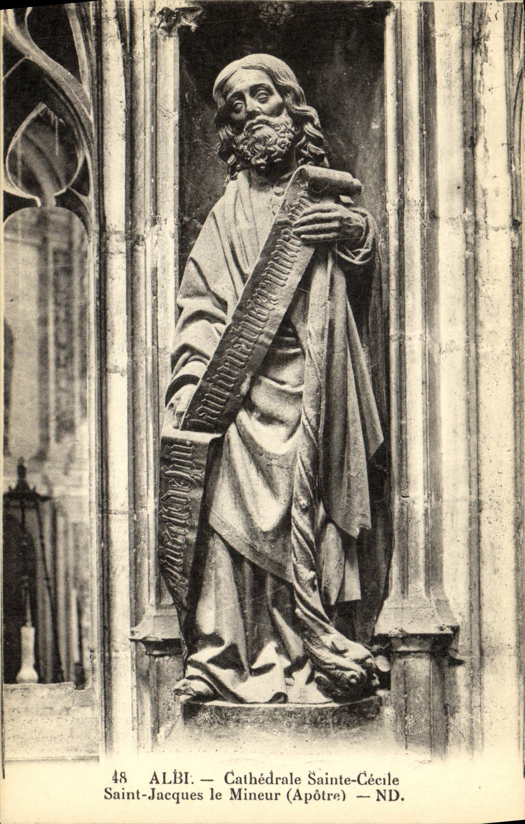 Catedral co de Albi de la POSTAL de la VENDIMIA  Cecile Saint Jacques el apostol de menor importancia