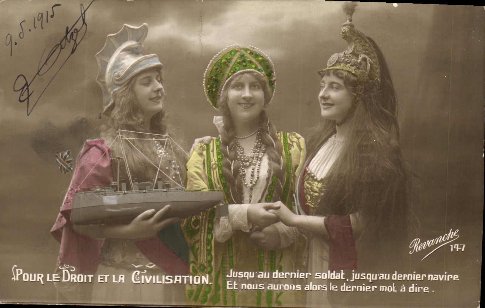 CPA Militaria Pour Le Droit Et La Civilisation 