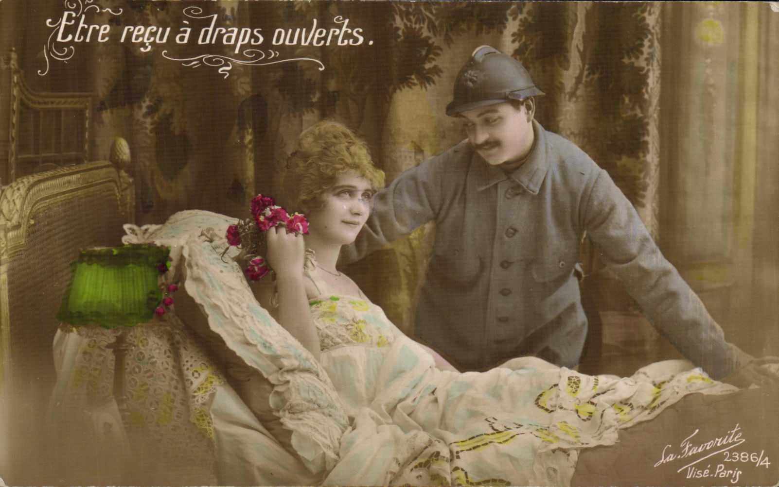 CPA Militaria Etre Regc a Draps Ouverts