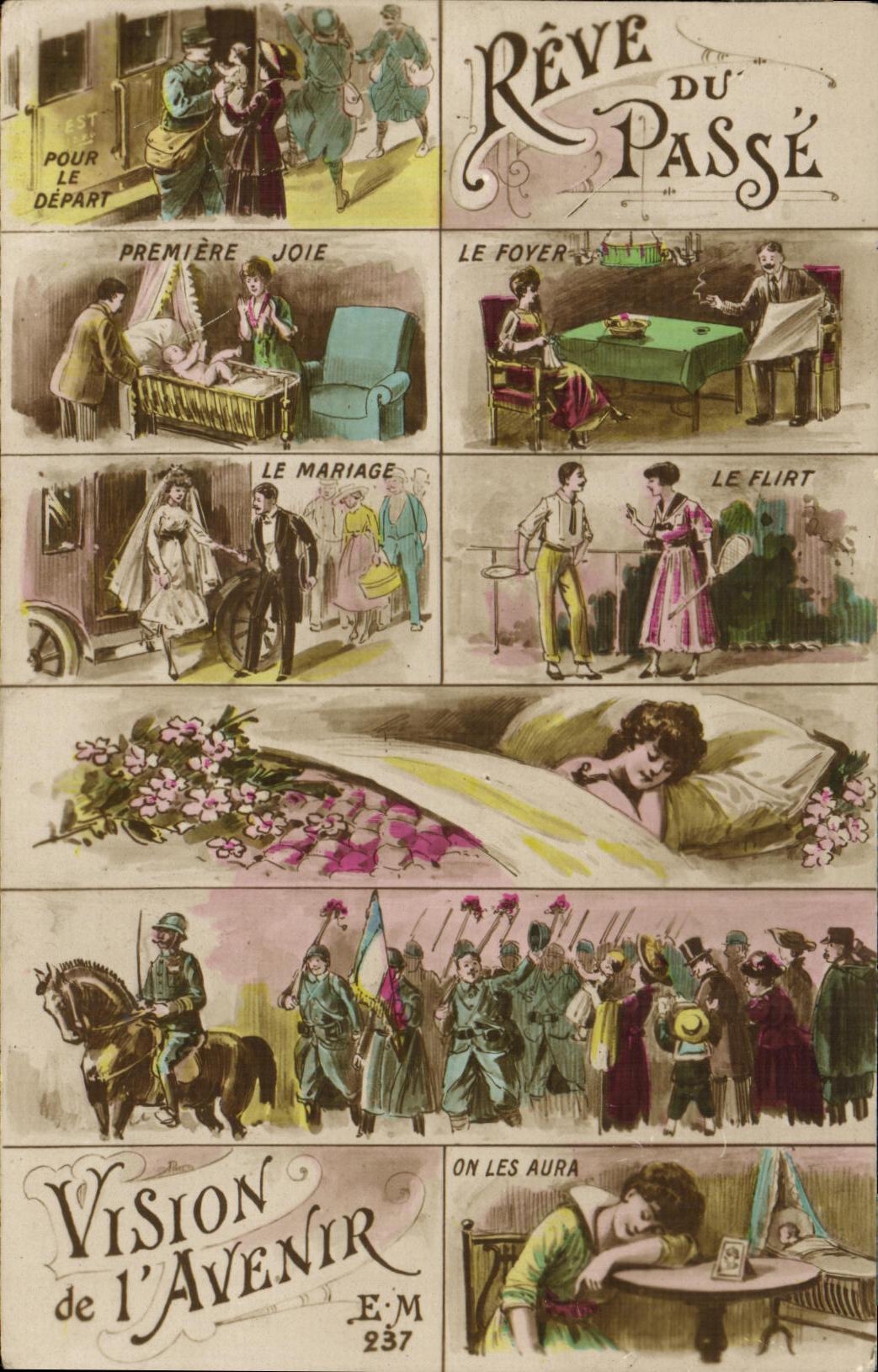 VINTAGE POSTCARD Militaria Dreams of the Master key