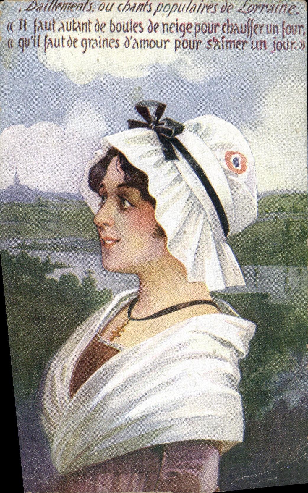 CPA Militaria Femme lorraine 