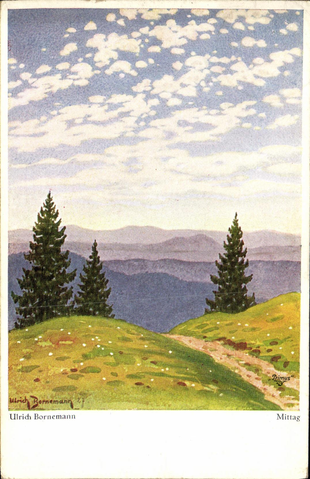 VINTAGE POSTCARD Ulrich Bornemann Mittag