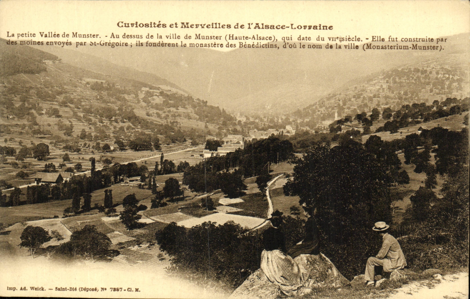 VINTAGE POSTCARD the small valley of Munster