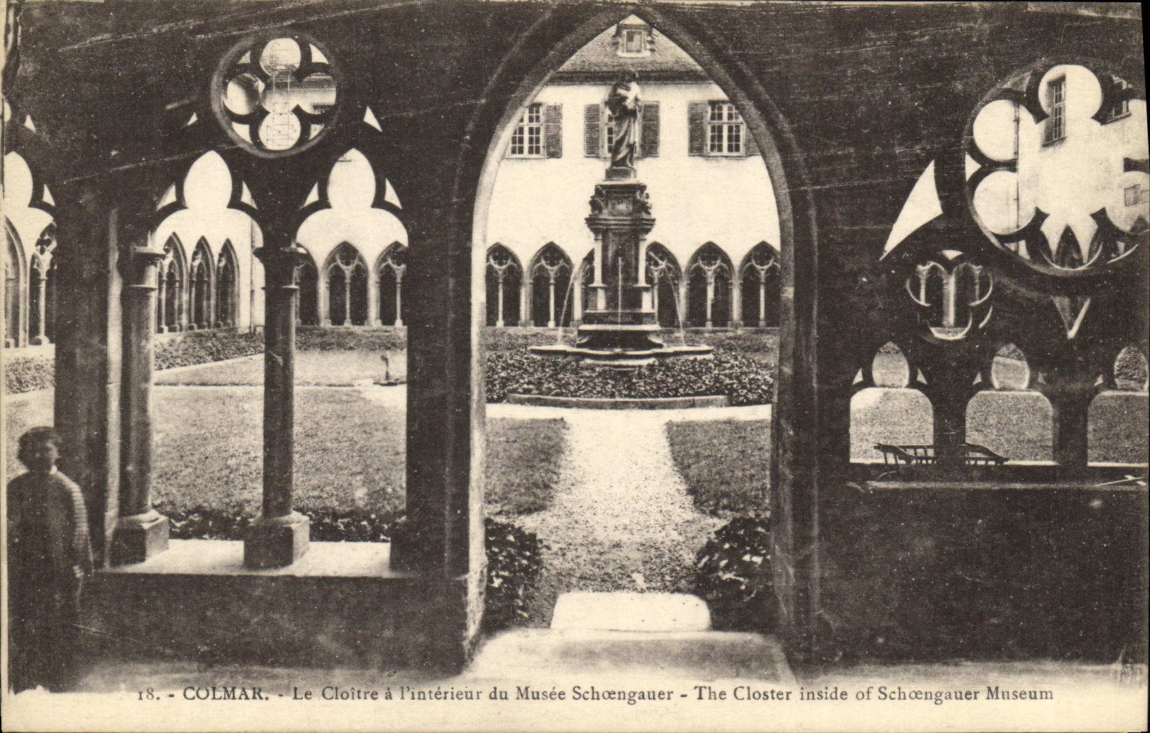 POSTAL Colmar de la VENDIMIA el claustro interior del museo de Schoengauer