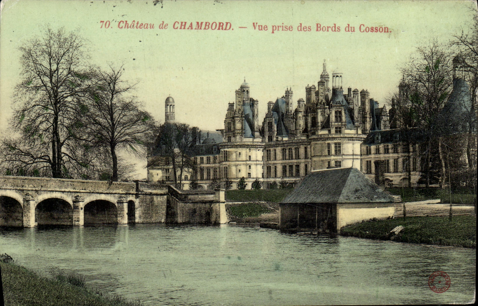 CPA Chateau de Chambord Vue prise des Bords du Cosson