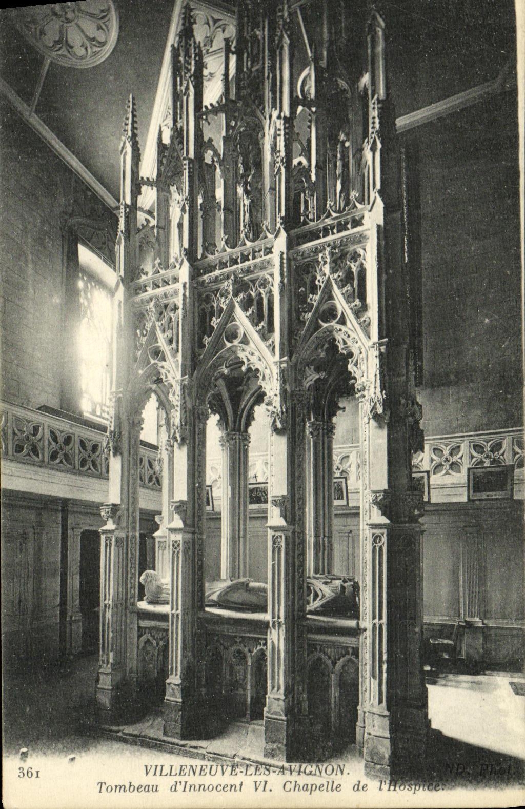 VINTAGE POSTCARD Villeneuve Avignon Tomb D Innocent VI Vault of L old people s home