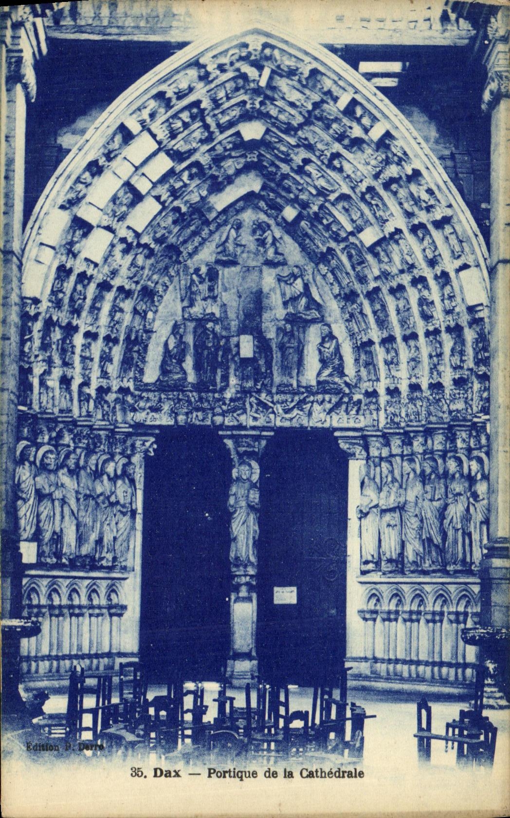 Portico de Dax de la POSTAL de la VENDIMIA de la catedral