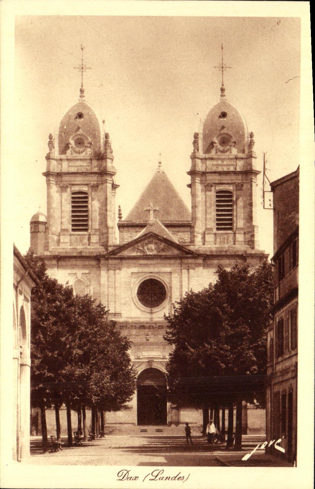 La POSTAL Dax de la VENDIMIA coloca las cales y la catedral