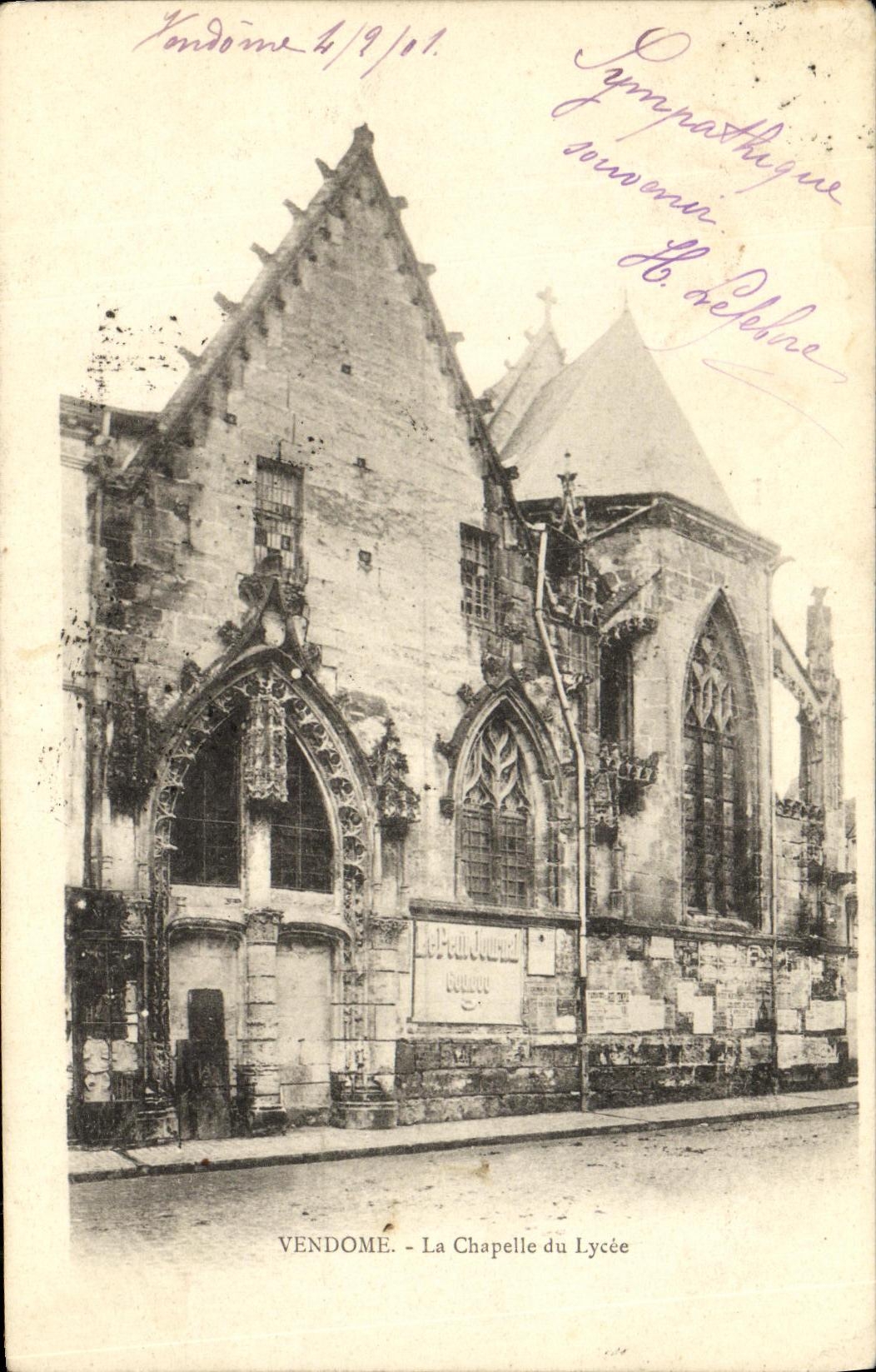 CPA Vendome La Chapelle du Lycee