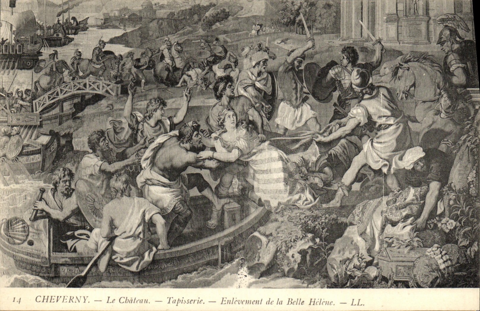 CPA Cheverny Le Chateau Tapisserie Enlevement de la Belle Helene
