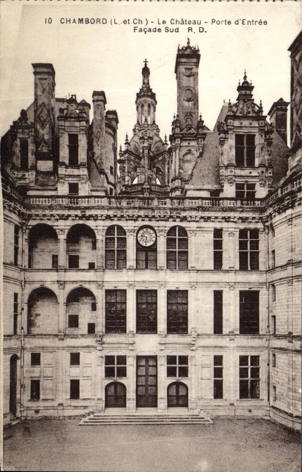 CPA Chambord Le Chateau Porte d Entree Facade Sud