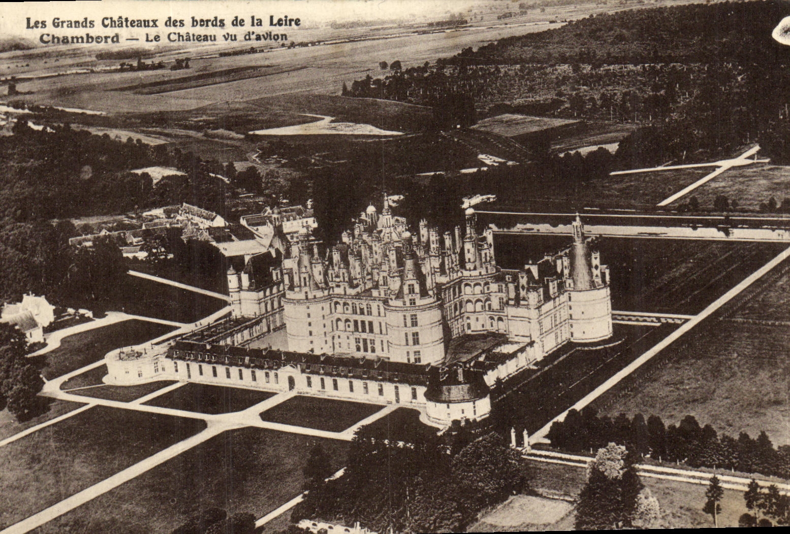 CPA Chambord Le Chateau vu d avion
