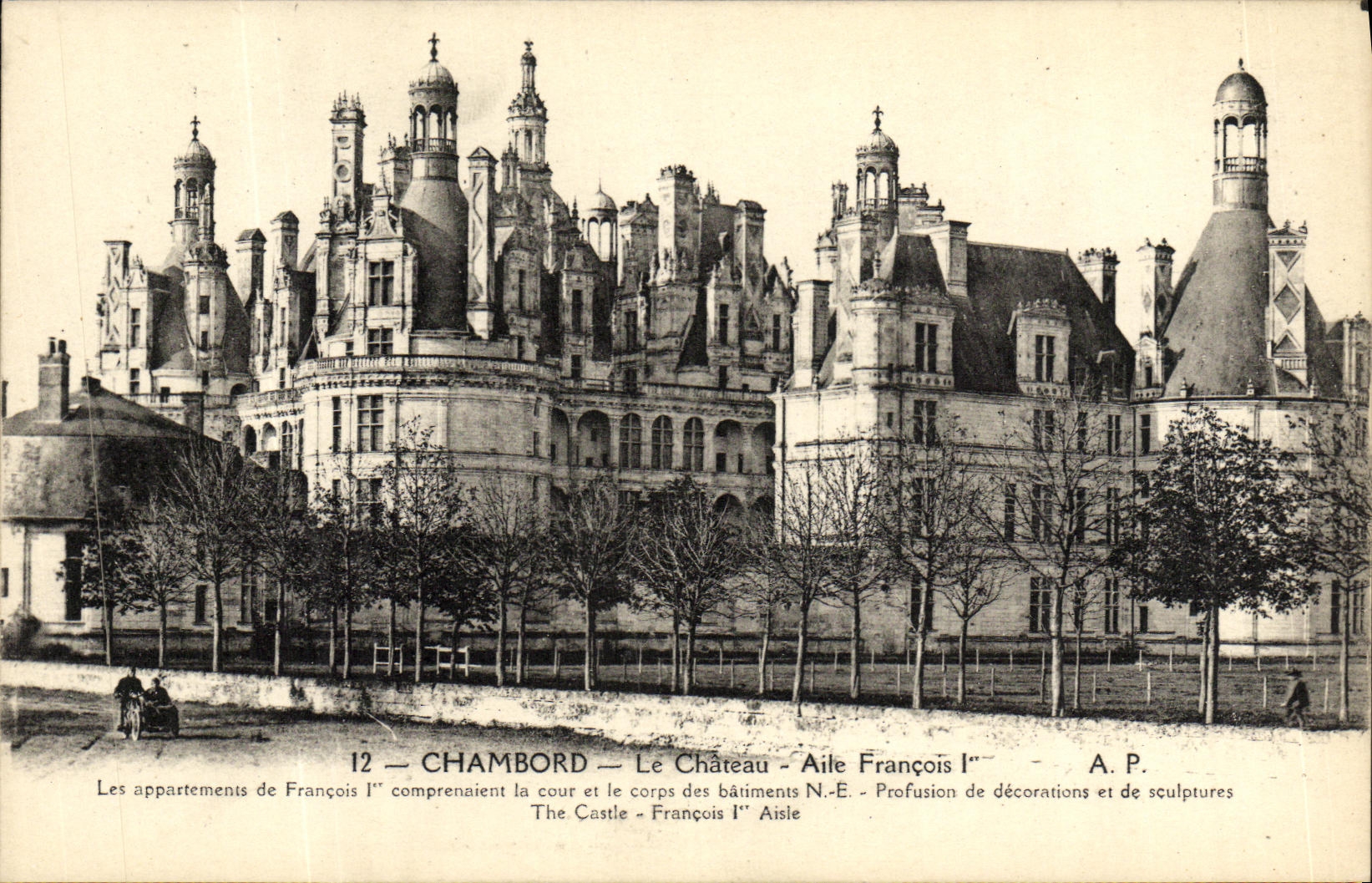 CPA Chambord Le Chateau Aile Francois ler