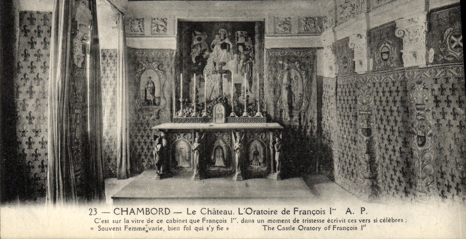 CPA Chambord Le Chateau L Oratoire de Francois ler