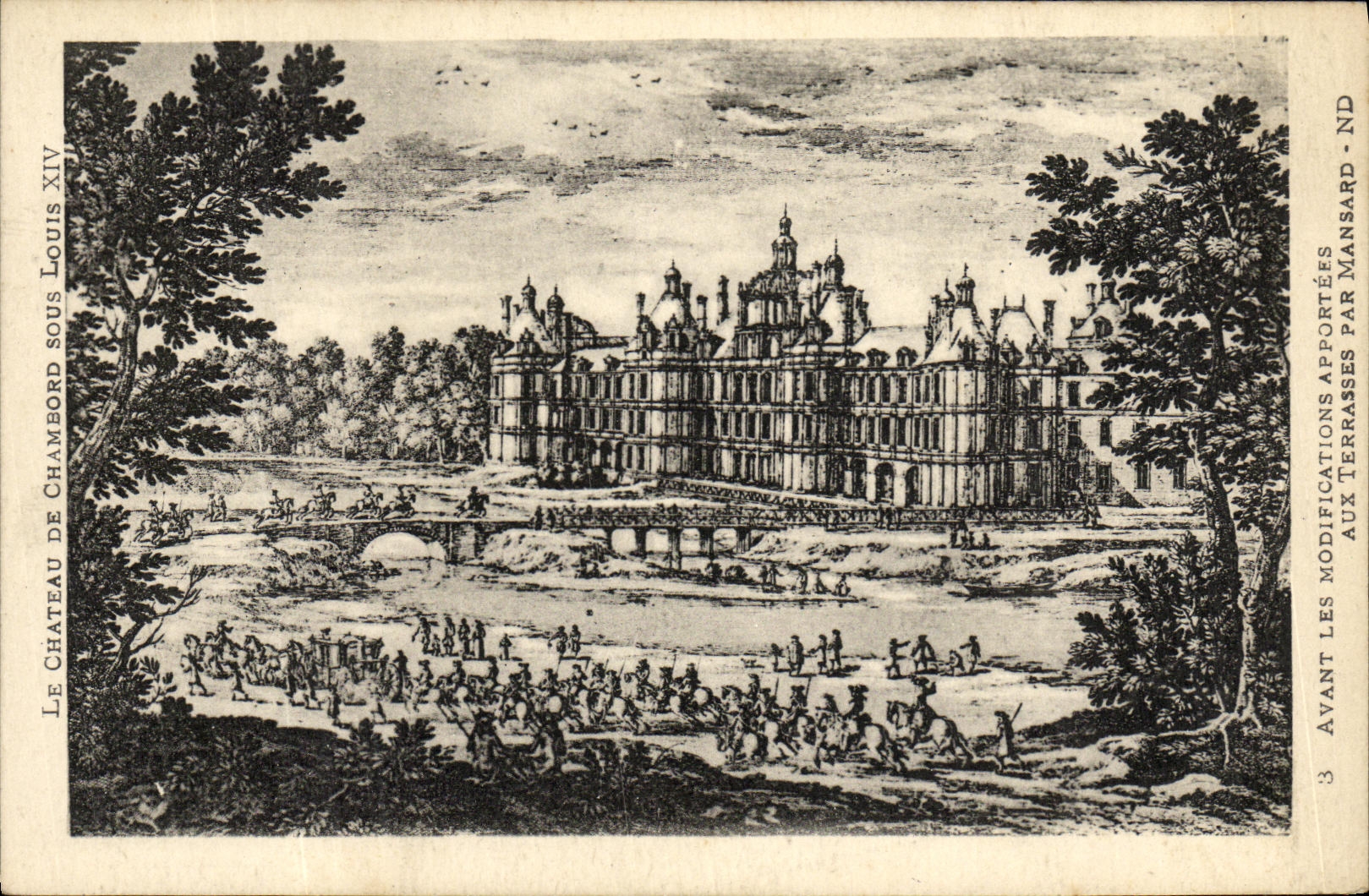 CPA Le Chateau Chambord Sous Louis XIV Avant les modifications aux terrasses par Mansard