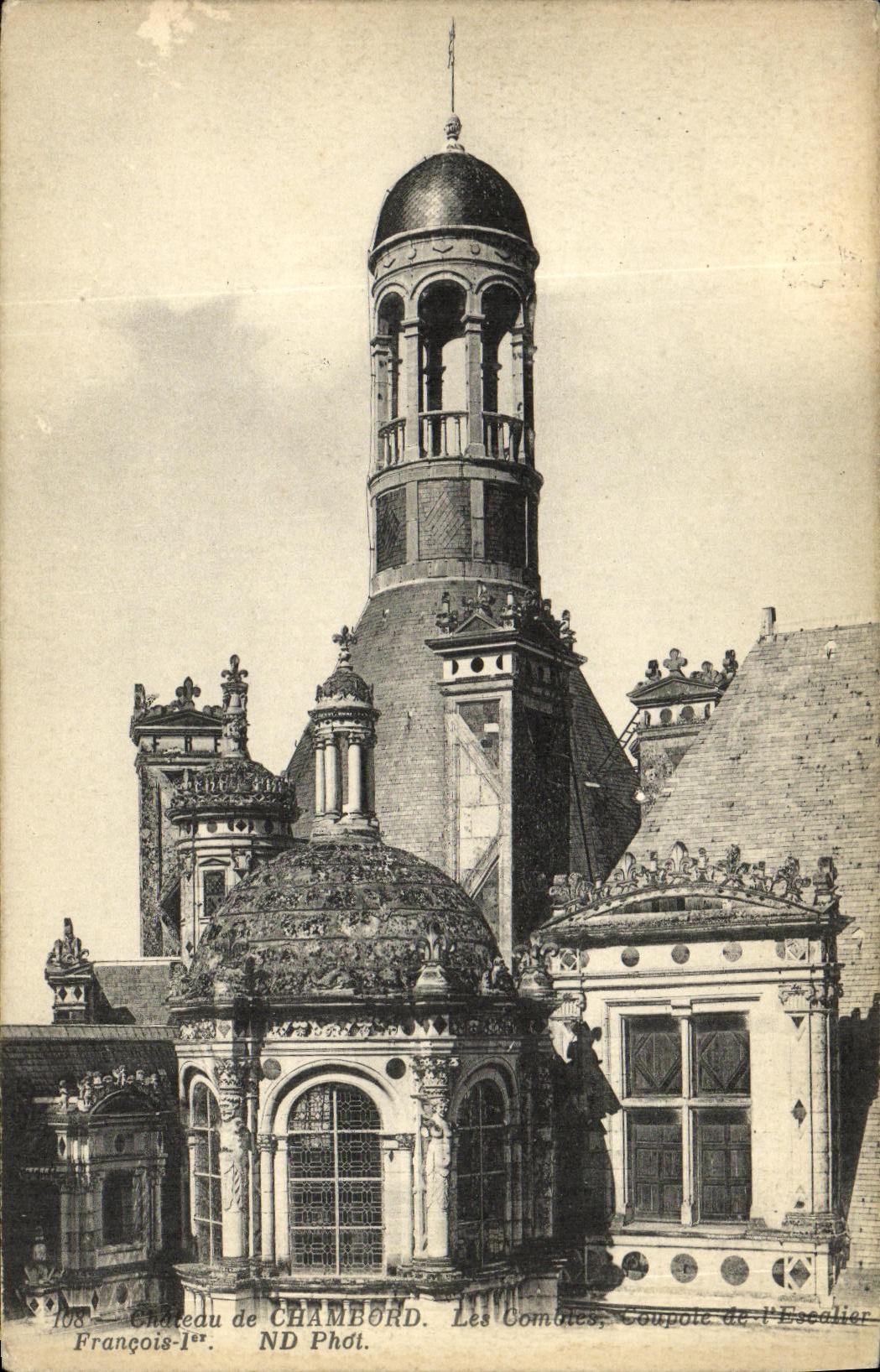 CPA Chateau de Chambord Les combles de l escalier Francois 1er