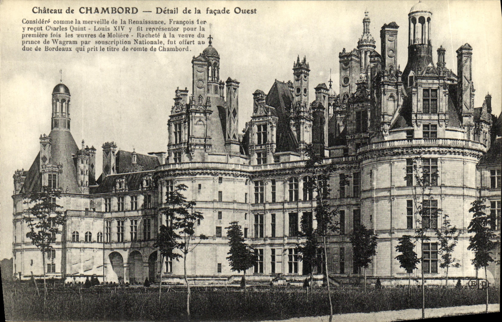 CPA Chateau de Chambord Detail de la facade Ouest
