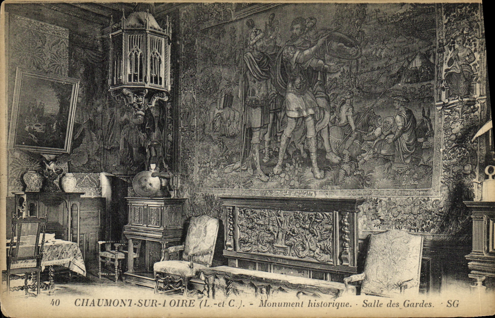 CPA Chaumont Sur Loire Monument Historique Salle des gardes