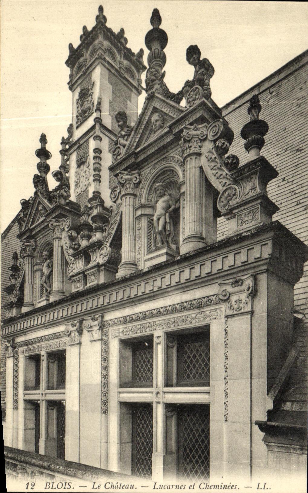 CPA Blois La Chateau Lucarnes et Cheminees
