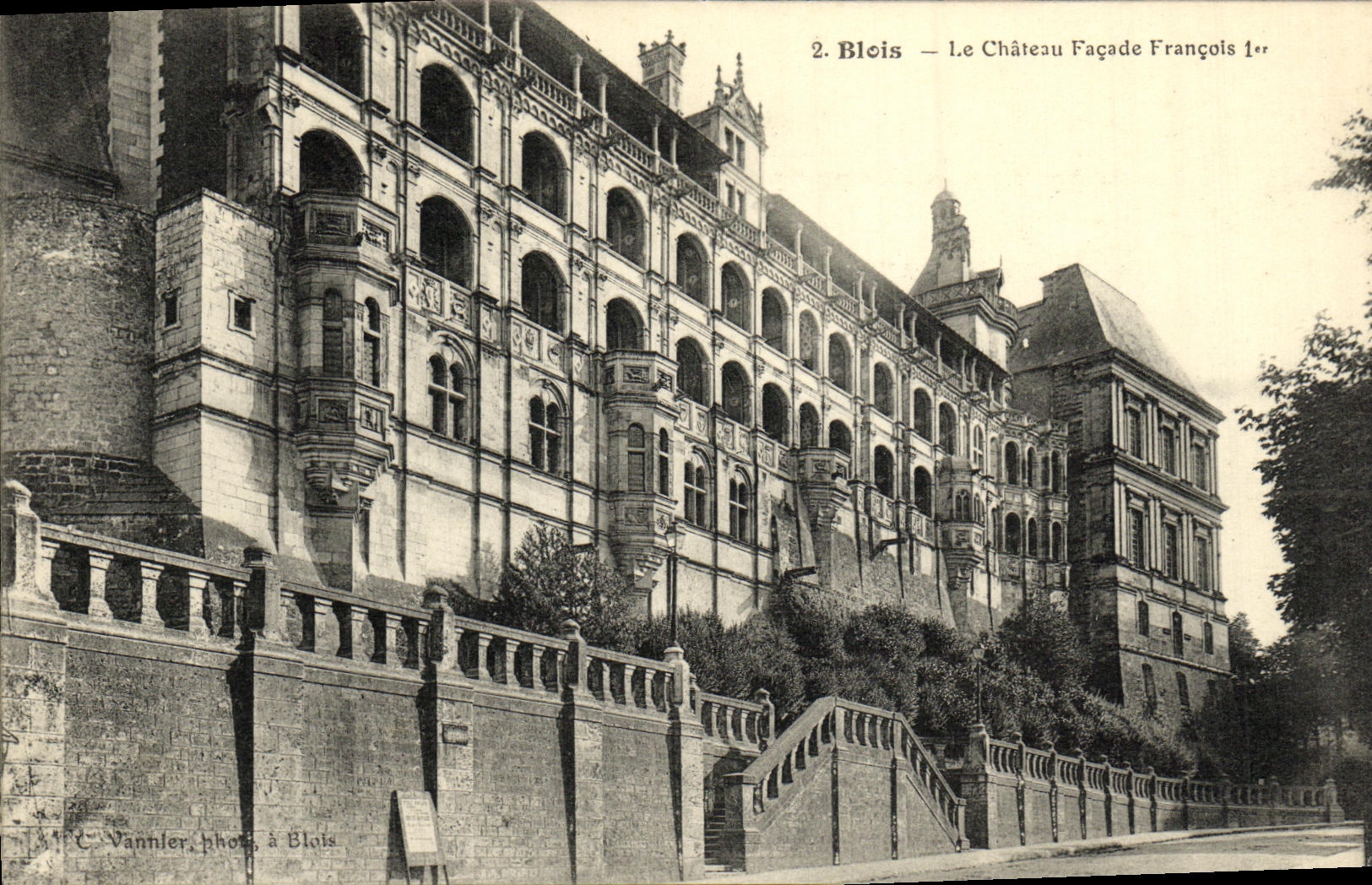 CPA Chateau de Blois Facade Francois 1er