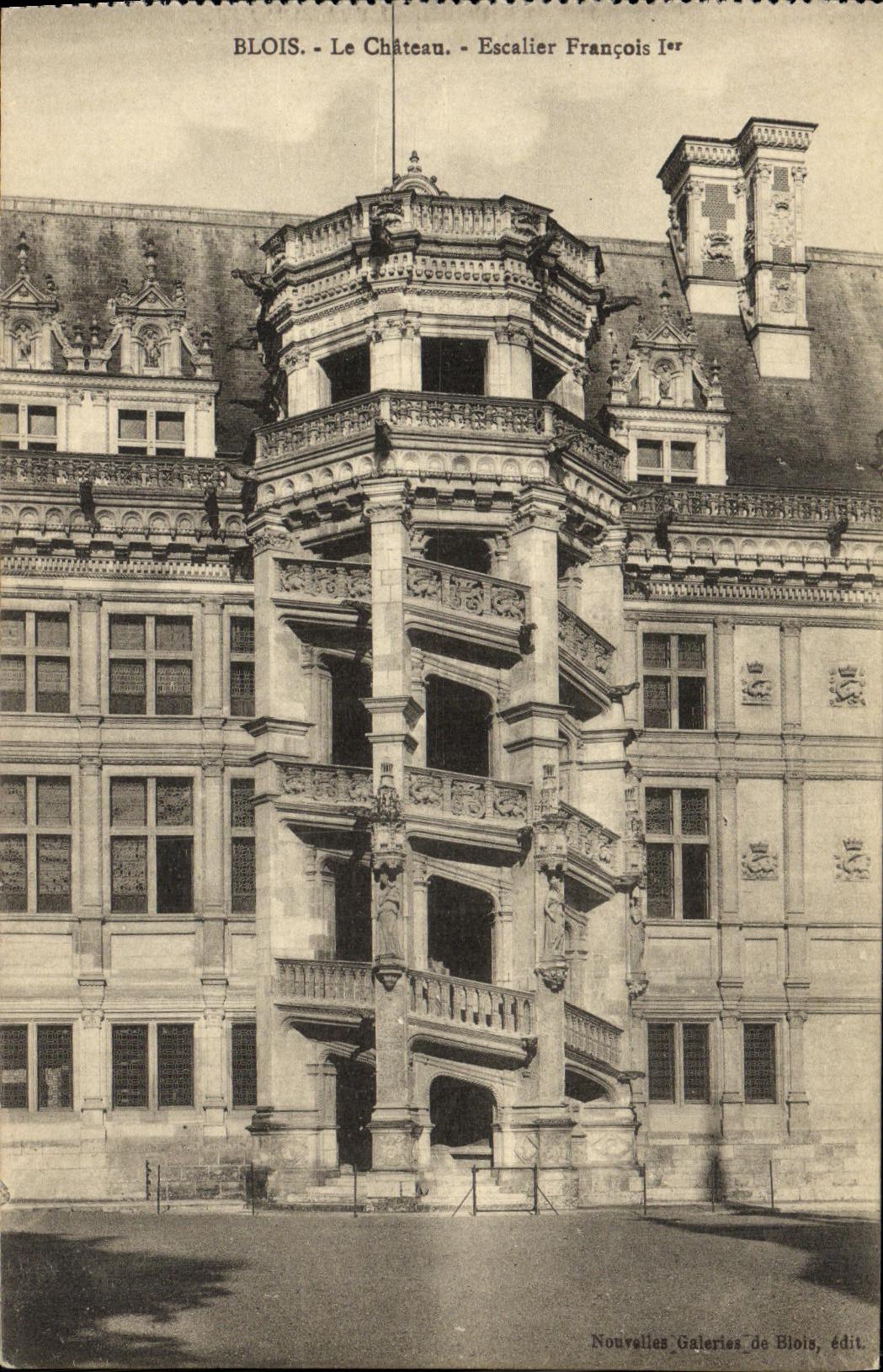 CPA Blois Le Chateau Escalier Francois ler