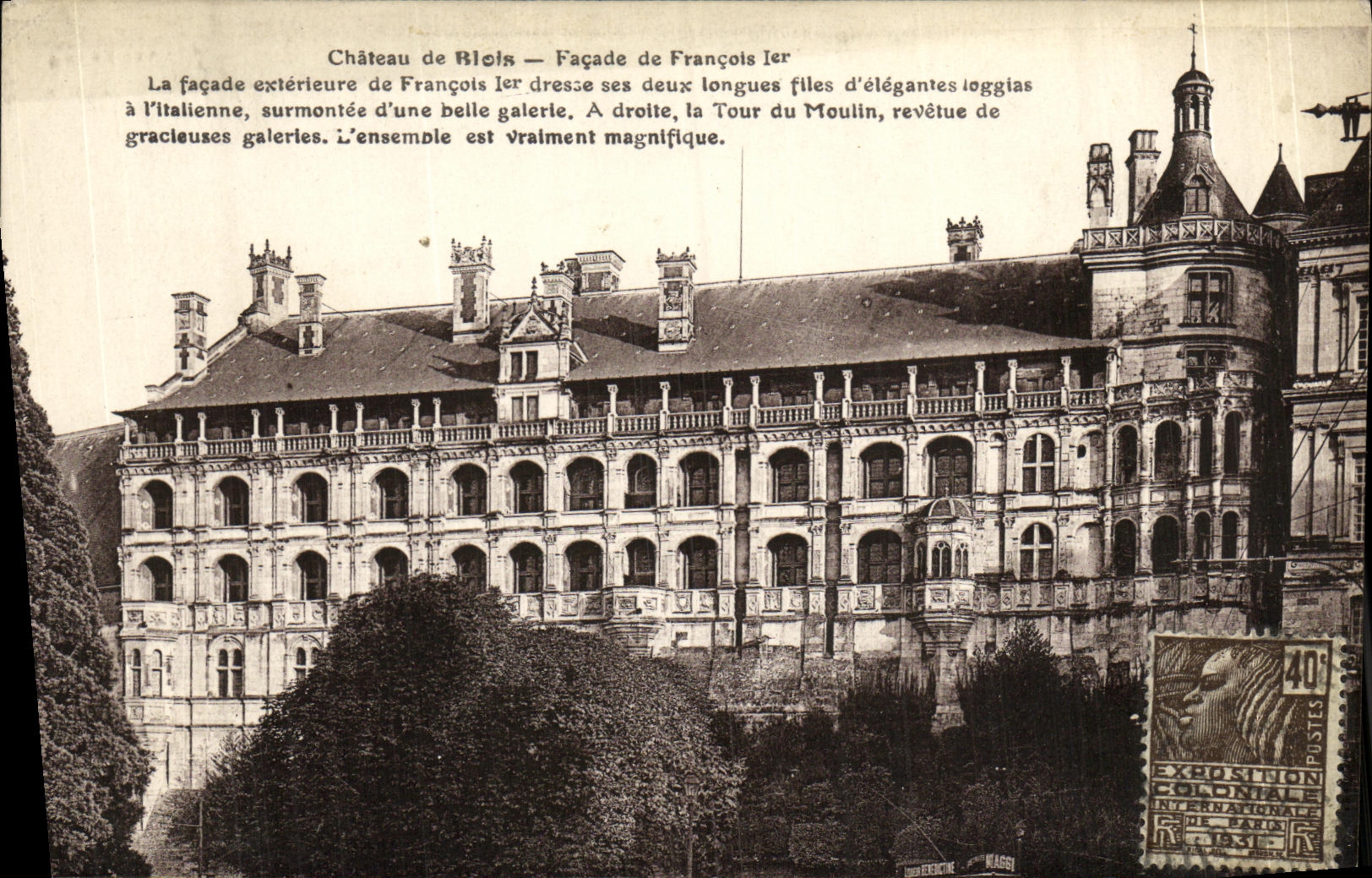 CPA Blois De Chateau Facade Francois 1er