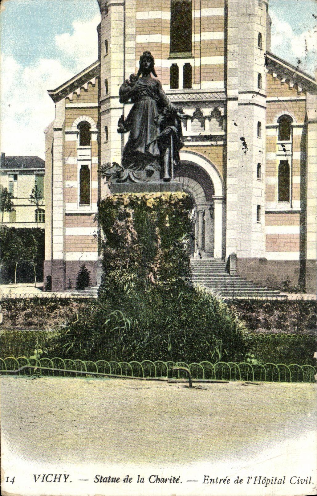 VINTAGE POSTCARD Vichy Rules of the Entered Charity of L civil Hopital