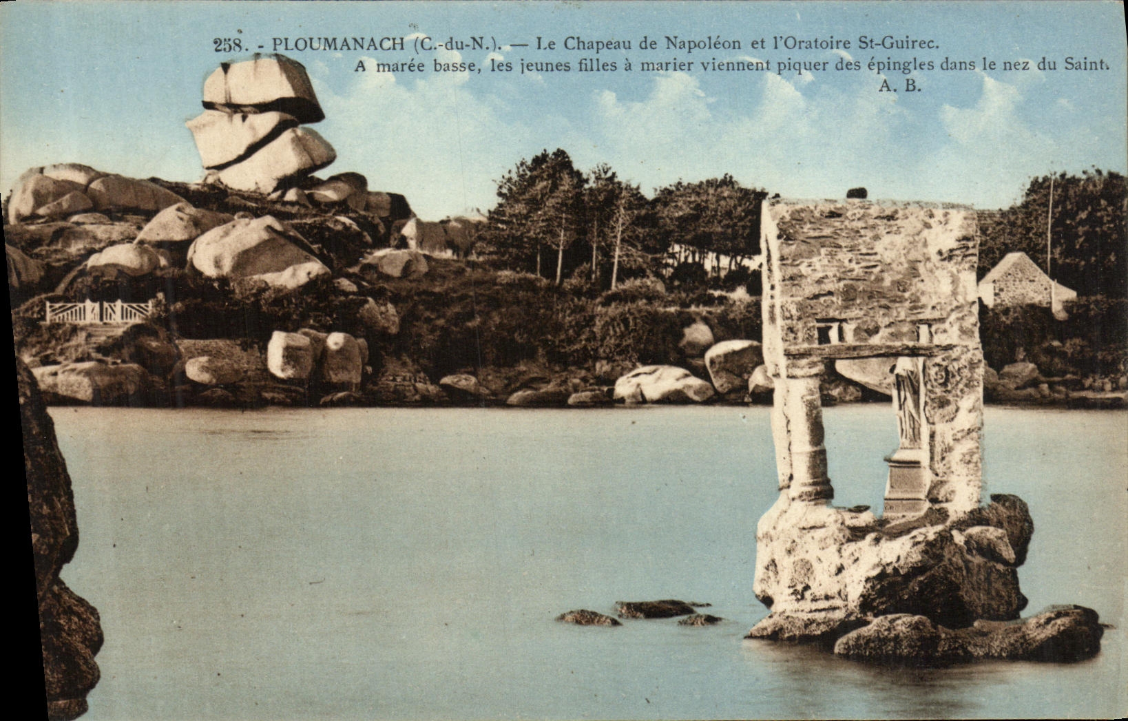 CPA Ploumanach Le Chapeau de Napoleon et L Oratoire de St Guirec