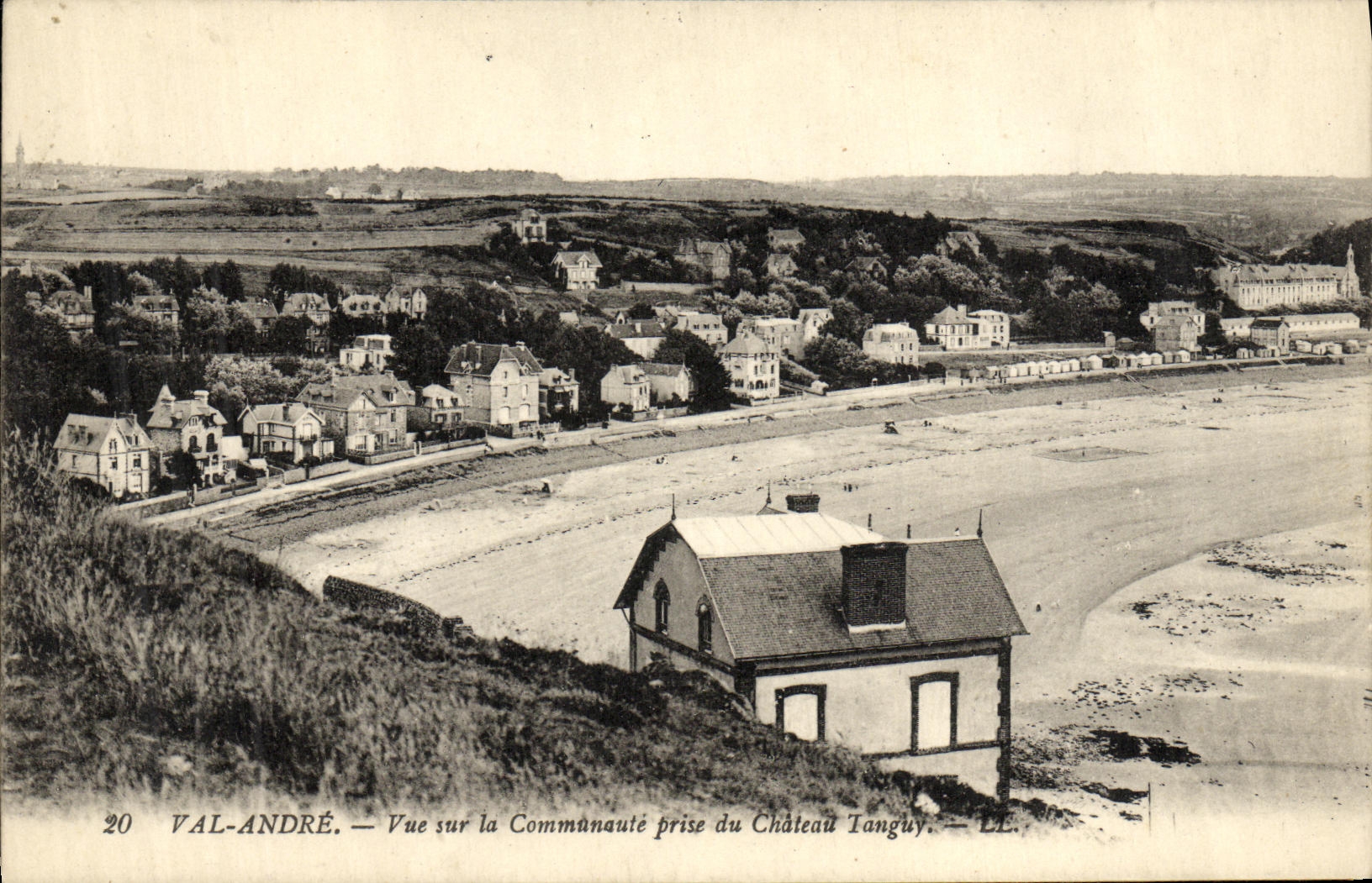 VINTAGE POSTCARD Valley Andre Vue On the Community Taken of the Tanguy Castle