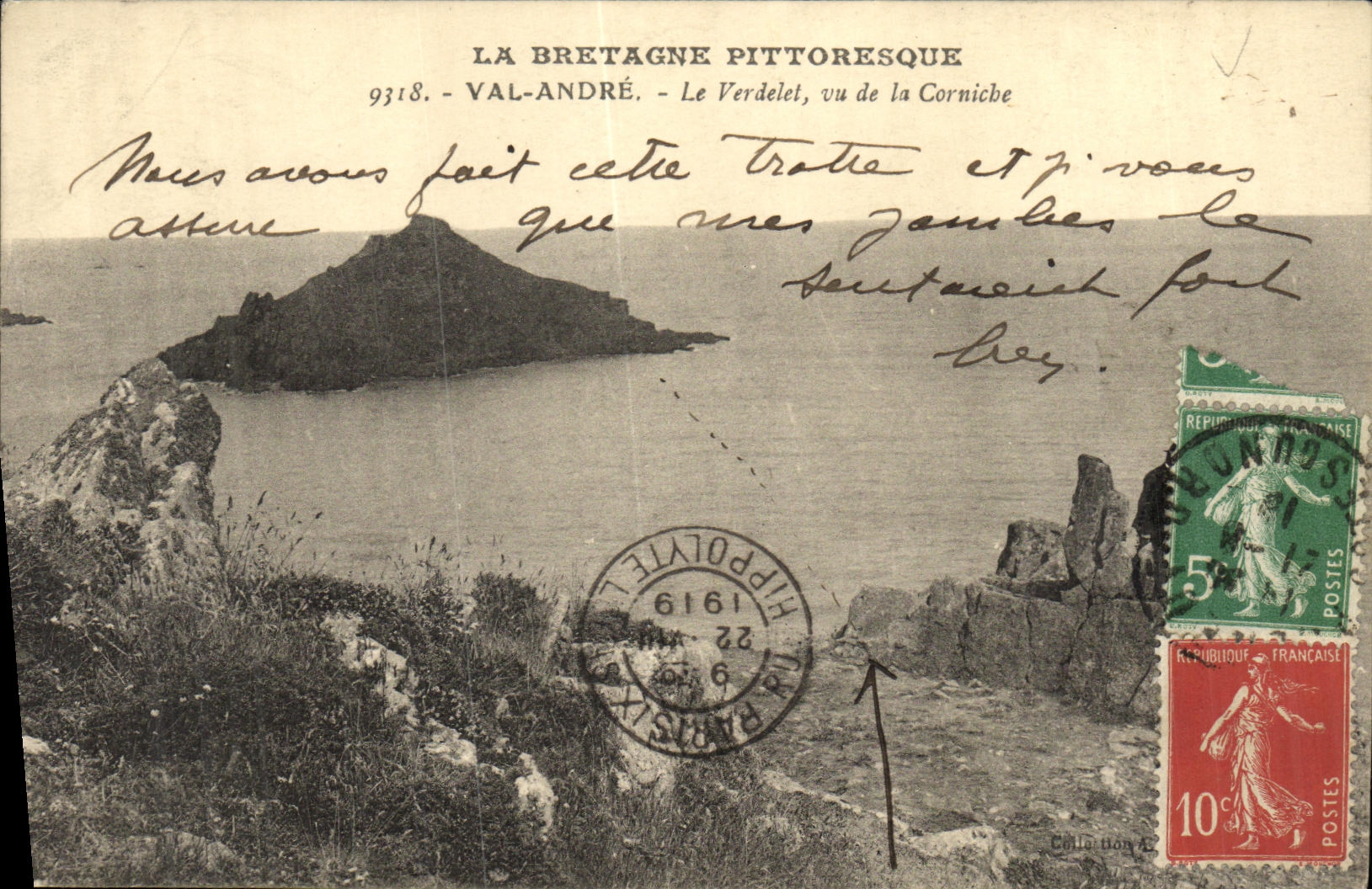 Valle Andre Verdelet de la POSTAL de la VENDIMIA visto de la cornisa