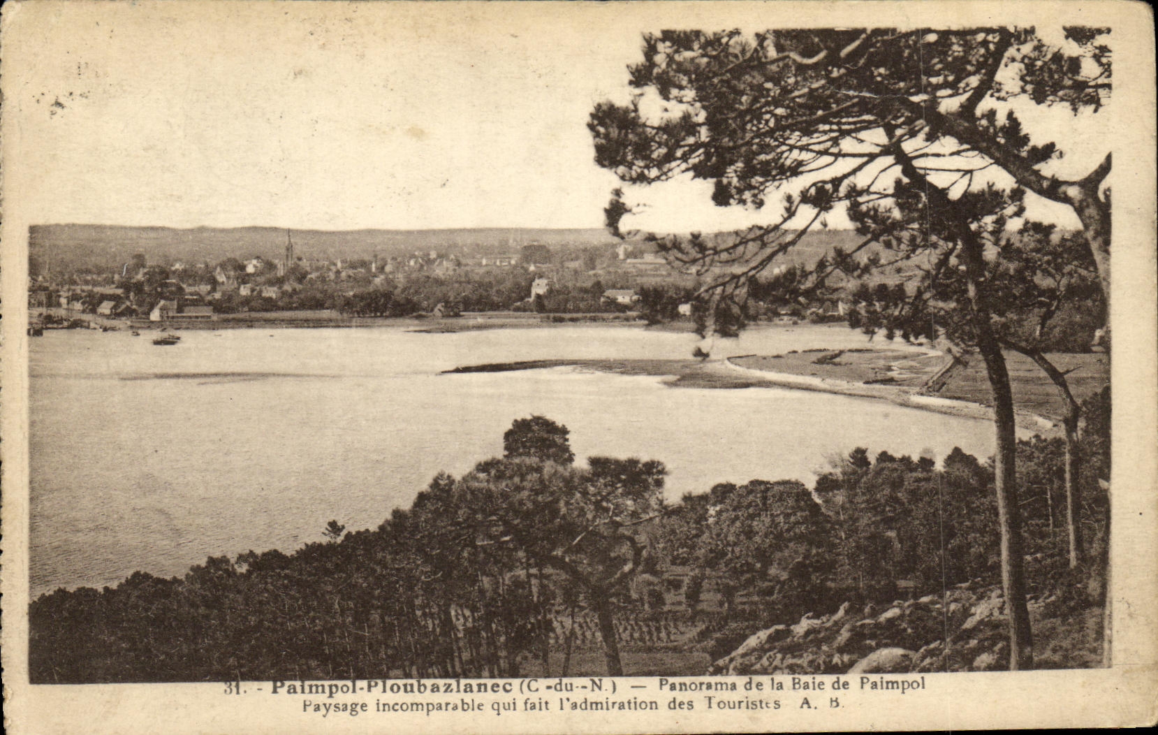 CPA Paimpol Ploubazlanec Panorama de la baie de Paimpol
