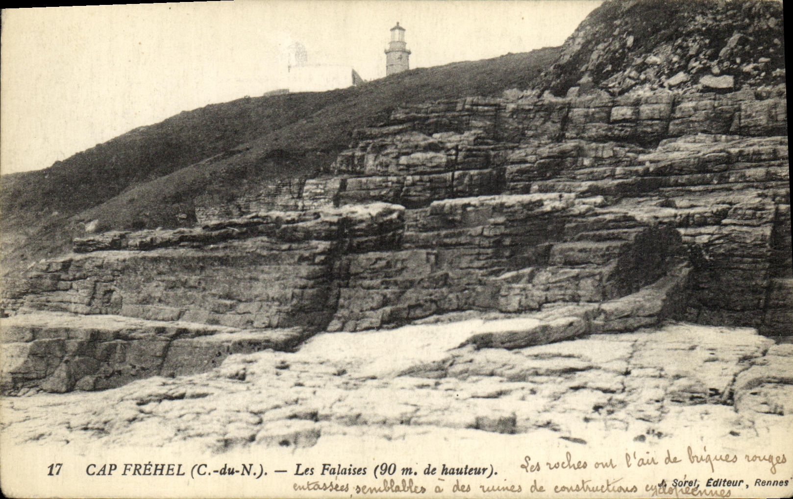 CPA Cap Frehel Les Falaises 