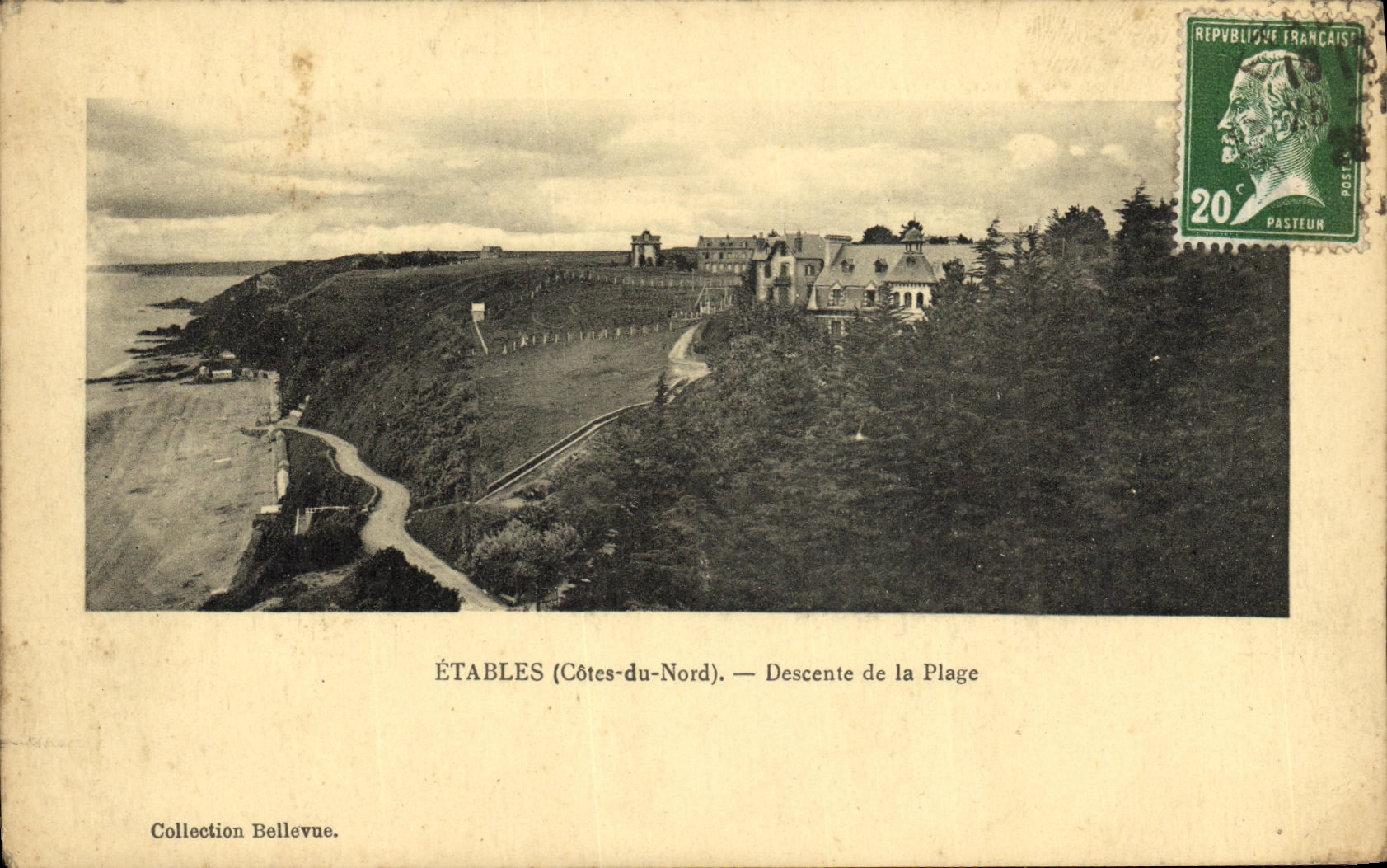 CPA Etables Descente de la Plage