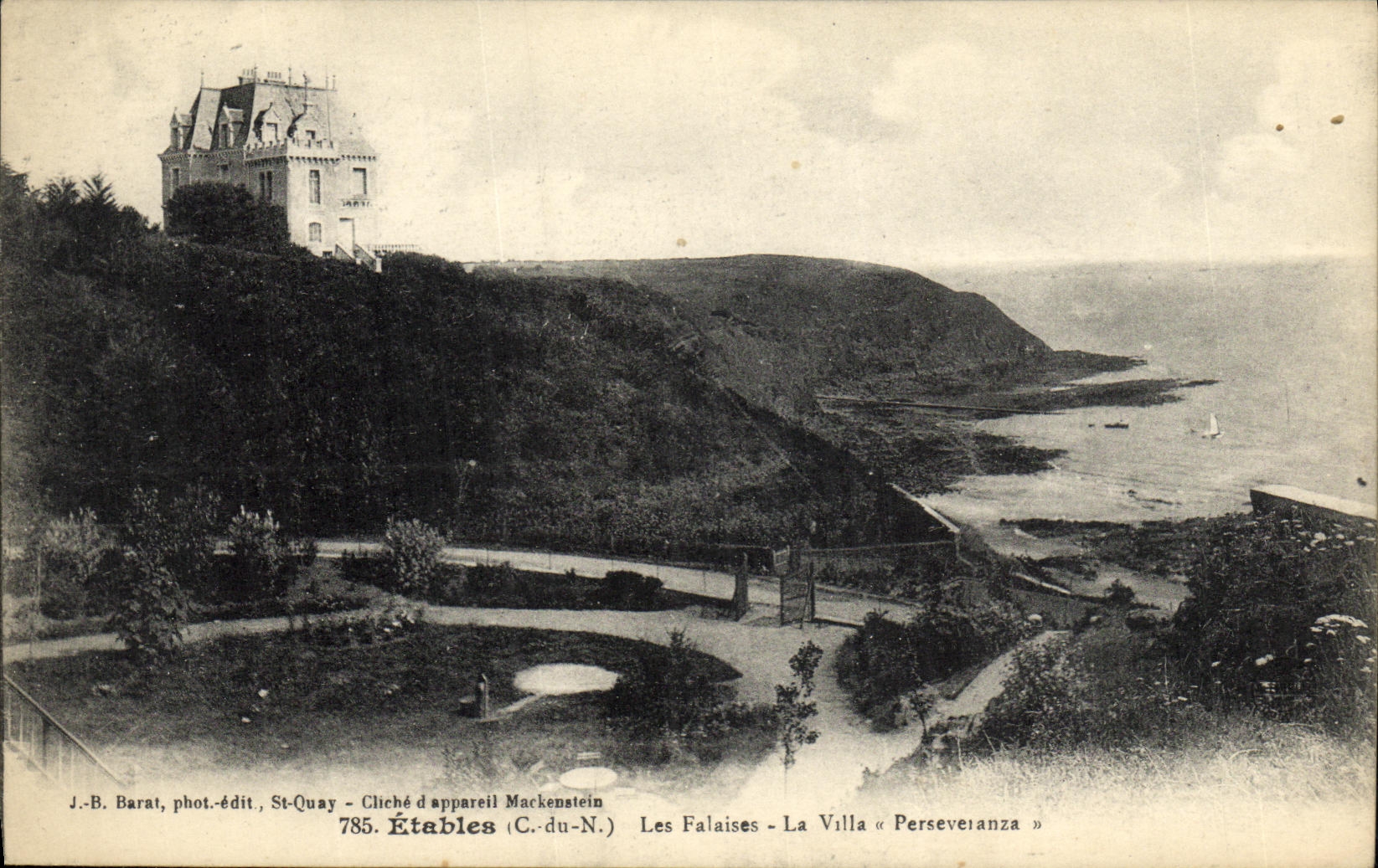 CPA Etables La Grotte Les Falaises La Villa Perseranza