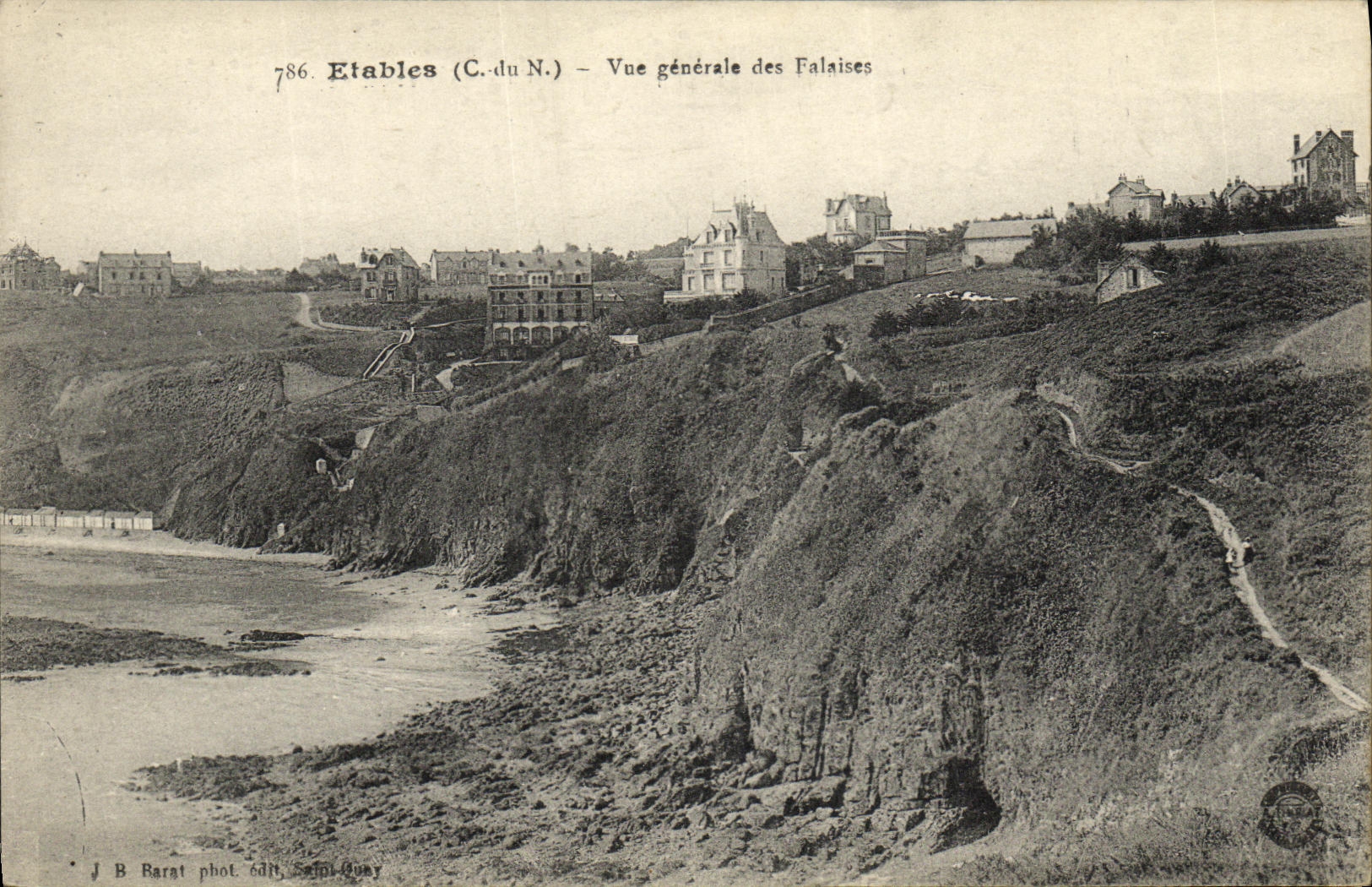 CPA Etables Vue Generale des Falaises