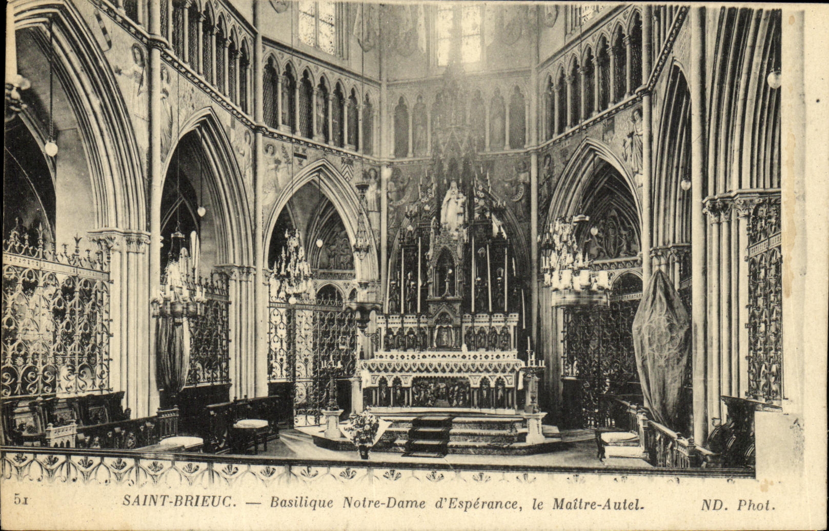 CPA Saint Brieuc Basilique Notre Dame d Esperance Le maitre autel