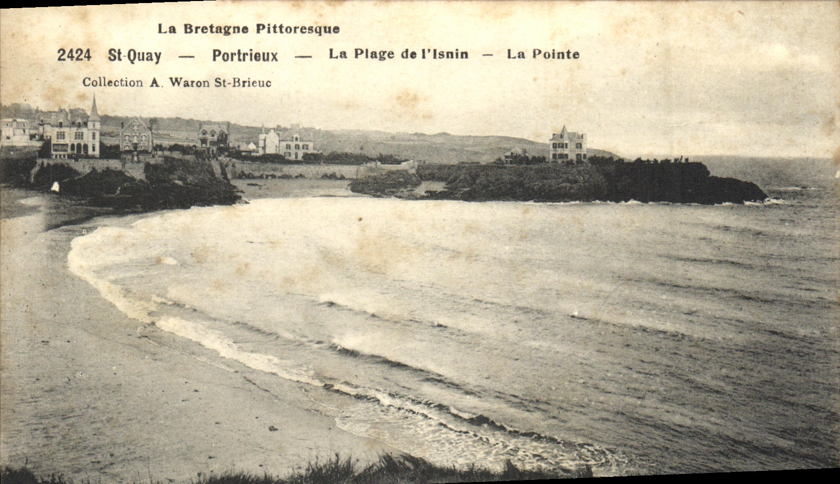 CPA St Quay Portrieux La Plage de L Isnin La Pointe