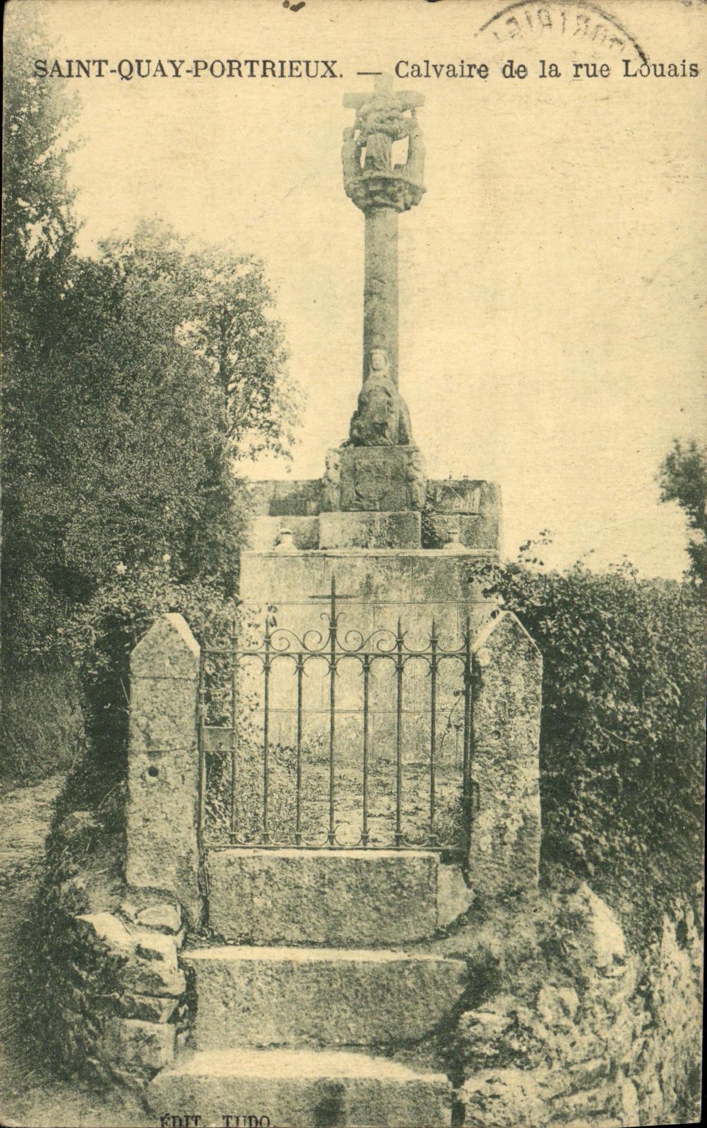 CPA St Quay Portrieux Calvaire de la Rue Louais