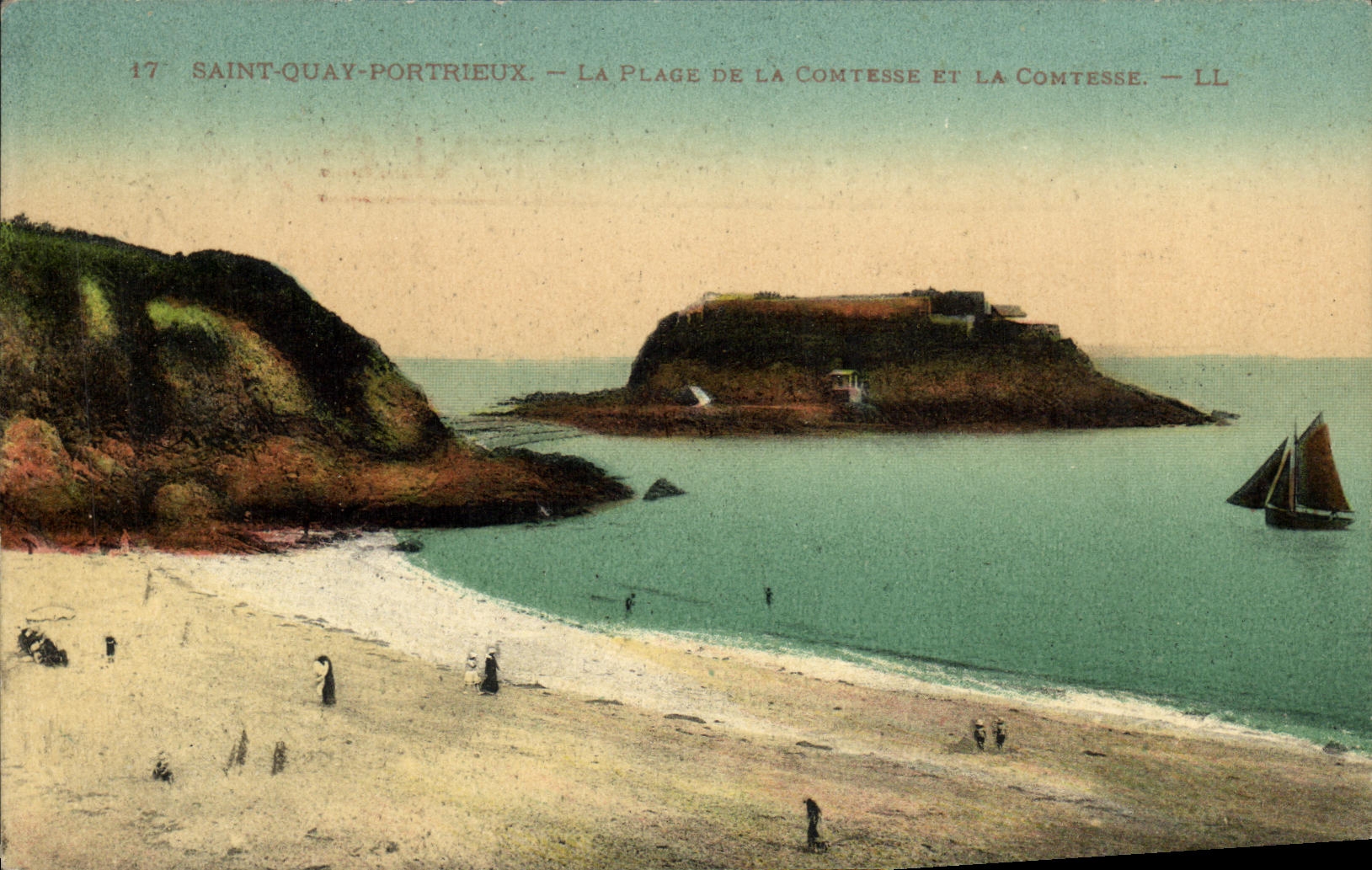 CPA St Quay Portrieux La Plage De La Comtesse Et LaComtesse