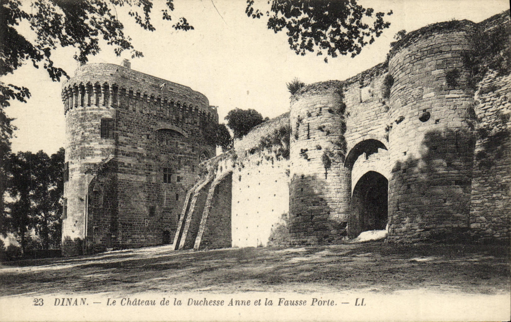 CPA Dinan Le Chateau de La Duchesse Anne et la Fausse Porte